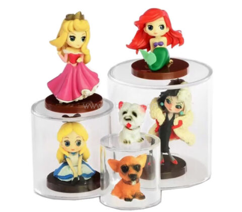 Custom acrylic round display box for figurine