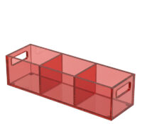 Custom acrylic 3 compartments teabag holder BFD-467 Custom acrylic 3 compartments teabag holder