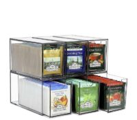 Custom acrylic teabags drawers organizer BFD-471 Custom acrylic teabags drawers organizer
