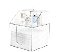 Custom acrylic face towel storage box with skincare club BMB-332 Custom acrylic face towel storage box with skincare club