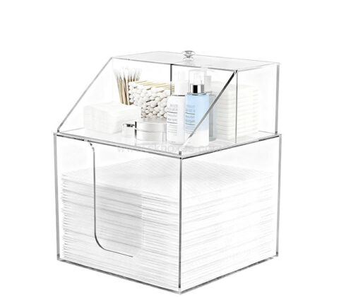 Custom acrylic face towel storage box with skincare club