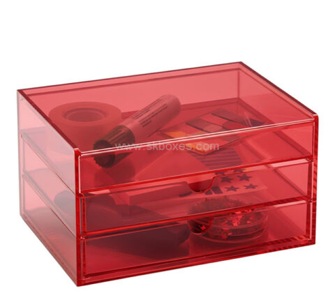 Custom acrylic makeup drawers storage box