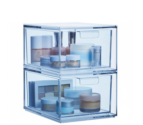 Custom acrylic stackable beauty storage drawers