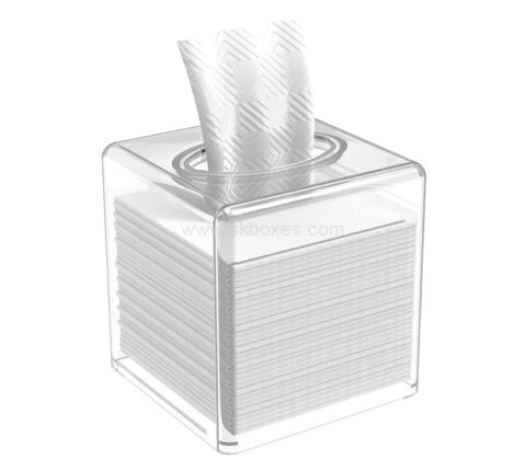 Custom acrylic square facial tissue dispenser