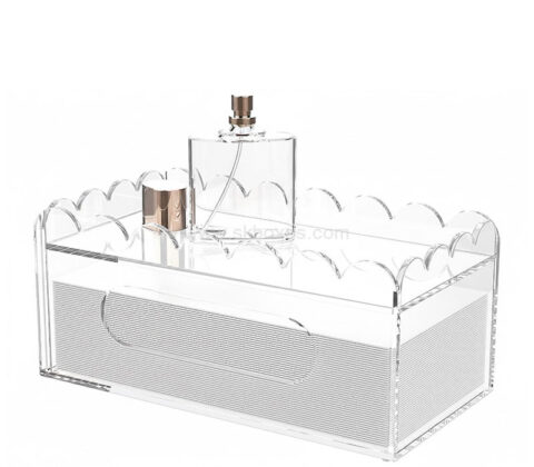 Custom acrylic tissue dispenser box with holder