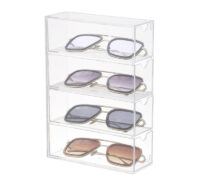 Custom acrylic 4 tiers sunglasses display case BDC-2504 Custom acrylic 4 tiers sunglasses display case