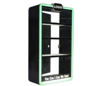 Custom acrylic retail stores 4 tiers display cabinet BDC-2505 Custom acrylic retail stores 4 tiers display cabinet
