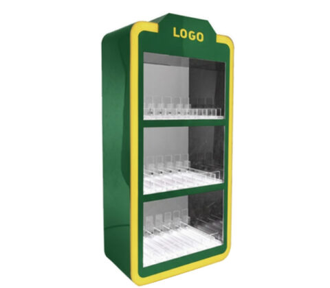 Custom acrylic boutiques 3 tiers display cabinet