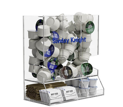 Custom acrylic countertop coffee pods dispenser organizer