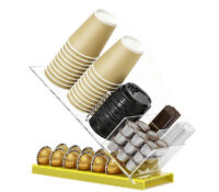 Custom acrylic cup & lid & coffee pods organizer BFD-479 Custom acrylic cup & lid & coffee pods organizer