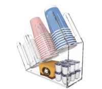 Custom acrylic coffee station organizer BFD-480 Custom acrylic coffee station organizer