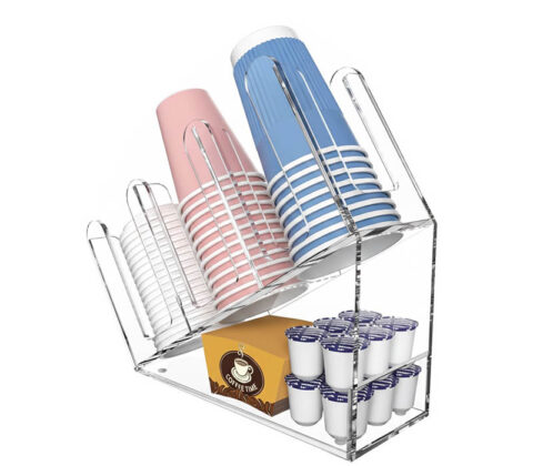 Custom acrylic coffee station organizer