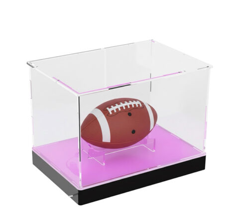 Custom acrylic lighted football display case