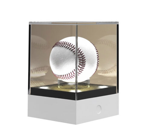 Custom acrylic LED baseball display box