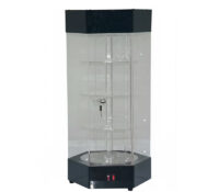 Custom acrylic hexagon lockable LED display cabinet BLD-180 Custom acrylic hexagon lockable LED display cabinet