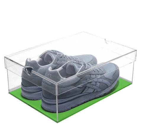 Custom acrylic shoe box with lid