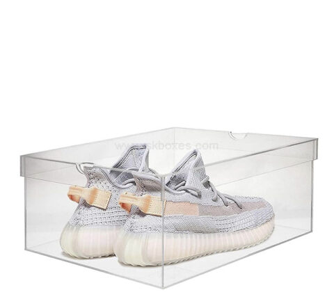 Custom acrylic luxury shoe box with lid