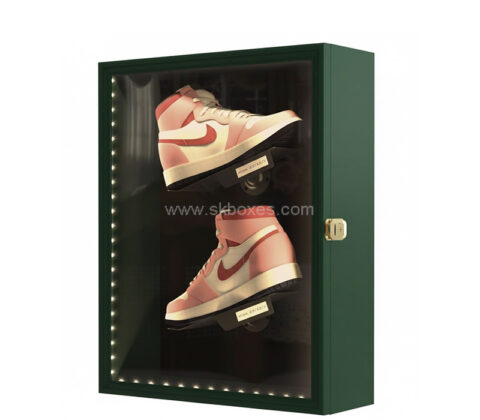 Custom acrylic memorabilia sneaker LED display case