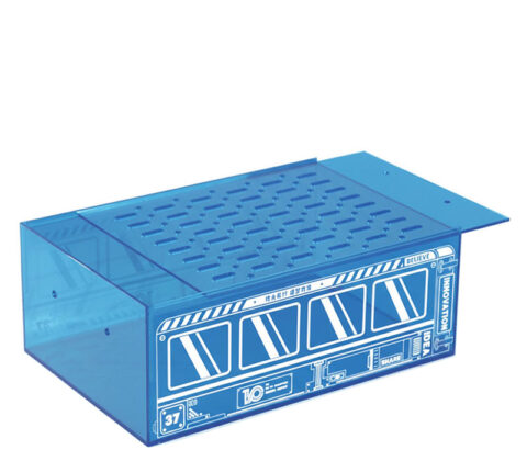 Custom acrylic sliding lid storage box with printing