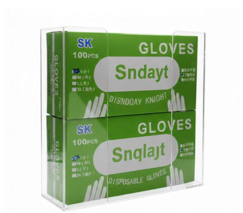 Custom acrylic wall disposable gloves dispenser