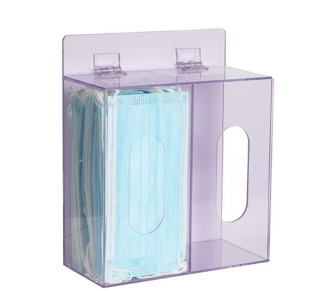 Custom acrylic wall face masks dispenser