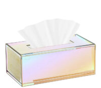 Custom iridescent acrylic facial tissue box BTB-370 Custom iridescent acrylic facial tissue box