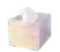 Custom rainbow acrylic square tissue box BTB-372 Custom rainbow acrylic square tissue box