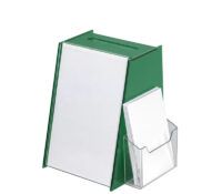 Custom acrylic ballot box with sign and brochure holder BBS-898 Custom acrylic ballot box with sign and brochure holder