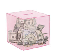 Custom acrylic piggy bank money saving box BDB-425 Custom acrylic piggy bank money saving box