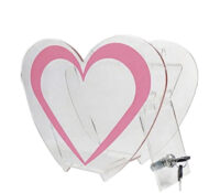 Custom acrylic heart shaped charity box BDB-427 Custom acrylic heart shaped charity box