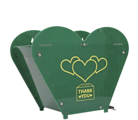 Custom acrylic multi-function donation box