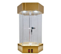 Custom acrylic hexagon antitheft LED display cabinet BLD-181 Custom acrylic hexagon antitheft LED display cabinet