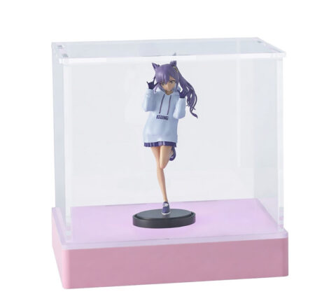 Custom acrylic memorabilia figure illuminated display box