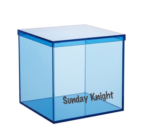 Custom acrylic cosmetics cube box with lid