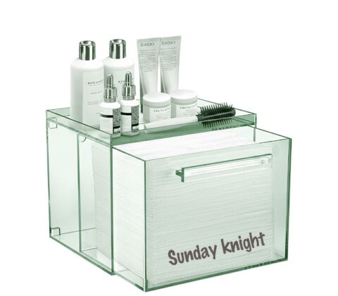 Custom acrylic skin club drawer box