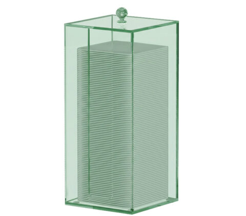 Custom acrylic cotton pad dispenser with lid