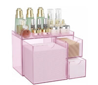 Custom acrylic cotton pads organizer with drawers BMB-344 Custom acrylic cotton pads organizer with drawers