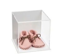 Custom acrylic baby shoes storage box BSB-052 Custom acrylic baby shoes storage box