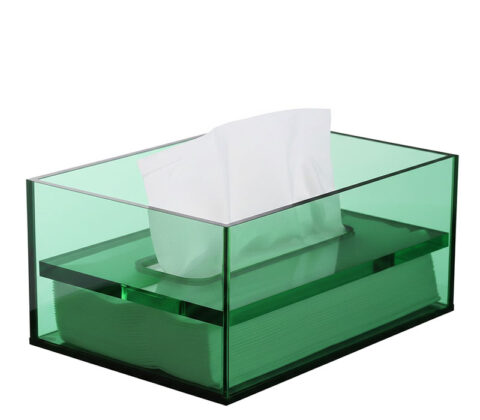 Custom acrylic facial tissue box