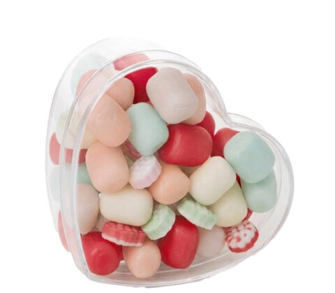 Custom acrylic heart shaped sweet chocolate box