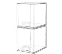 Custom acrylic skincare stackable storage drawer BMB-347 Custom acrylic skincare stackable storage drawer