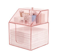 Custom acrylic face towel skin care storage box BMB-348 Custom acrylic face towel skin care storage box