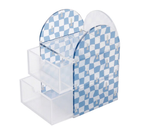 Custom plexiglass makeup drawers storage box