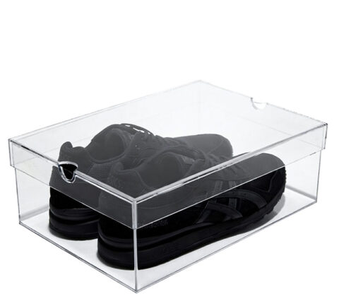 Custom luxury acrylic shoe box with lid