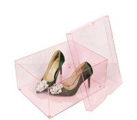 Custom acrylic hight heels box with lid BSB-062 Custom acrylic hight heels box with lid