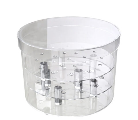 Custom acrylic round flower rose gift box