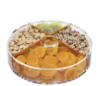 Custom acrylic 4 sections snack storage box BSC-263 Custom acrylic 4 sections snack storage box