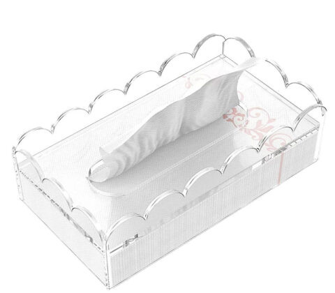 Custom acrylic tissue box cover holder