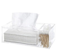 Custom acrylic tissue & cotton swab box BTB-385 Custom acrylic tissue & cotton swab box