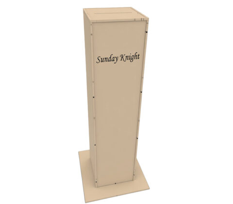 Custom plexiglass floor standing ballot case